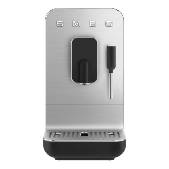 Smeg - 50's Style Helautomatisk Kaffemaskin Mjölkskummare Svart