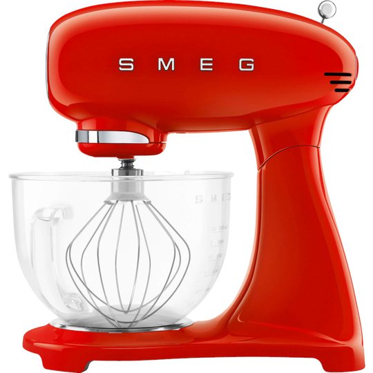 Smeg Köksassistent, 4,8 liter, röd m/glasskål