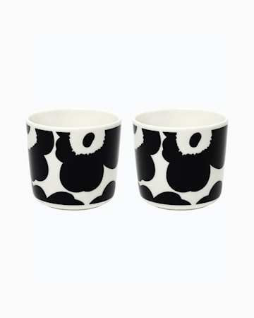 Oiva/Unikko Kaffekoppar 2-Pack Svart-Vit