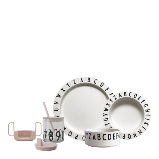 Design Letters - Eat & Learn Gåvoset A-Z Vit/Rosa