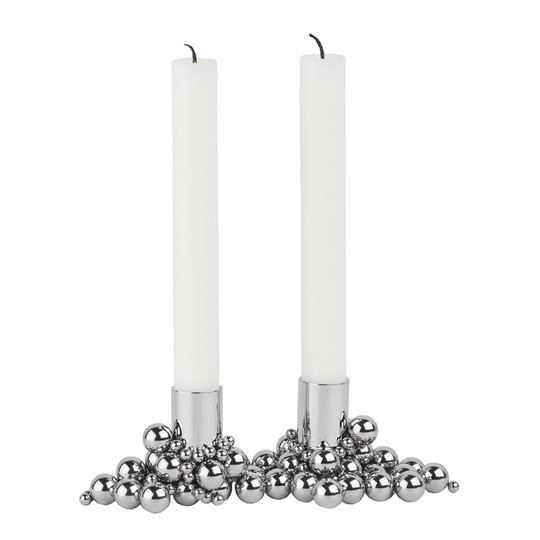 Gejst - Molekyl Ljusstake Magnetkulor 43 cm 2-pack Krom