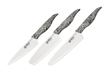 INCA Keramiskt Knivset 3 Delar Vit