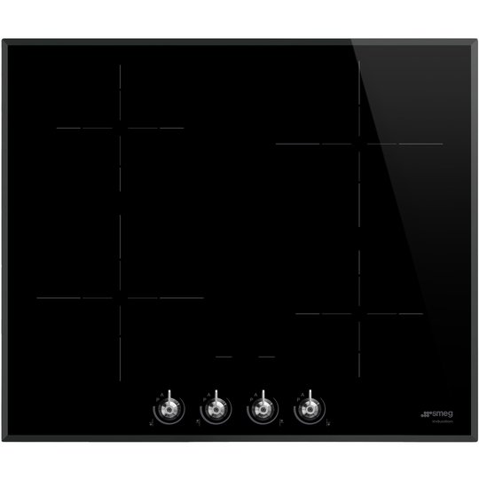 Smeg 60 cm Victoria Classic Induktionshäll med Ram, Svart