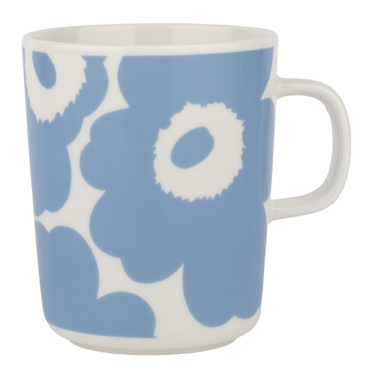 Marimekko - Unikko Mugg 25 cl Sky Blue/Vit