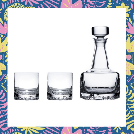 Orrefors - Erik Karaffset 2 Glas