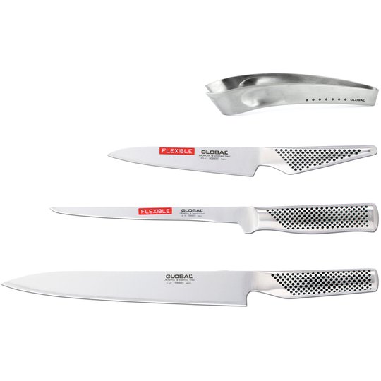 Global Knivset med 3 Knivar & Fiskbenspincett(Fiskset)