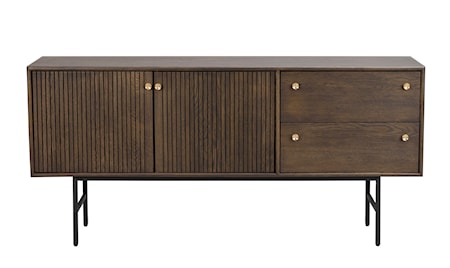 Clearbrook Skänk Brun Ek/Svart Metall