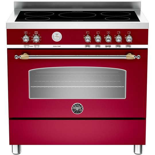 Bertazzoni HER905IMFES Induktionshäll med ugn vinröd