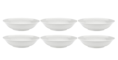 Swedish Grace Djup tallrik 19cm Snö 6-pack