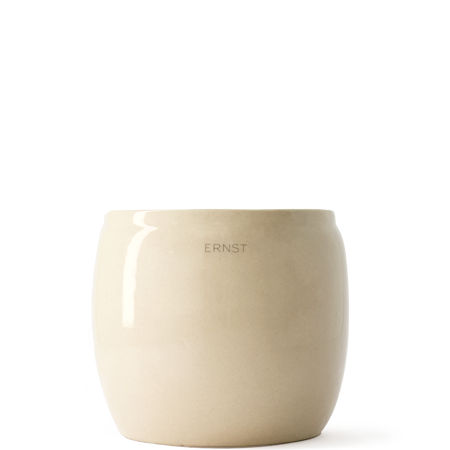 Kruka Glaserad Keramik 17,5x15 cm Beige