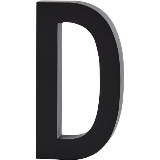 Design Letters Bokstav Grå i Aluminium 50 mm, D