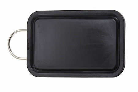 Skärbräda med handtag Svart Plast 26x16 cm