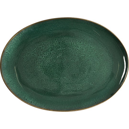 Bitz Ovalt Fat 45x34cm Svart/Grön