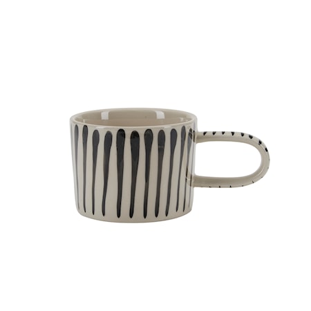 GraphicSlimStribes Mugg 9 cm Svart/Vit