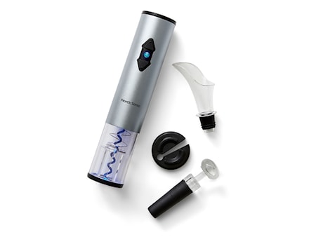 Vinöppnare batteridriven set Silver