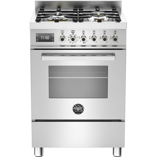 Bertazzoni PRO604 Gasspis 60 cm, 1 ugn, 4 brännare, rostfri