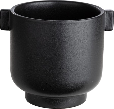 Kruka med öra Svart 14 cm