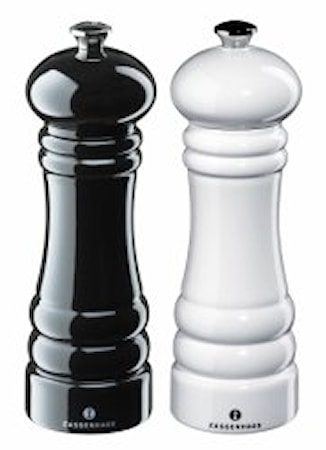 Berlin Salt- & Pepparkvarn Set Vit/Svart 18 cm