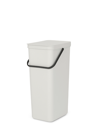 Avfallshink Sort & Go 40L, Ljusgrå