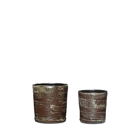 Fossil Krukor Set om 2 Röd