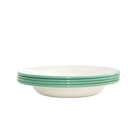 Djupa Tallrikar 22 cm 4 st Cream Lux