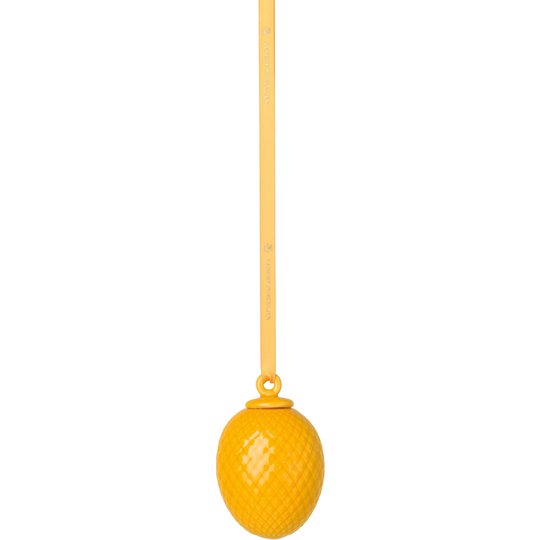 Lyngby Porcelæn Rhombe Påskhäng 7,5 cm Gul