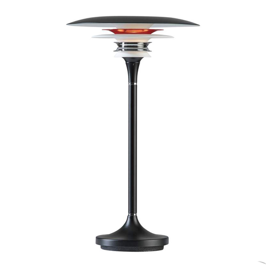 Belid - Diablo Bordslampa 20 cm Matt Svart/Blank Röd