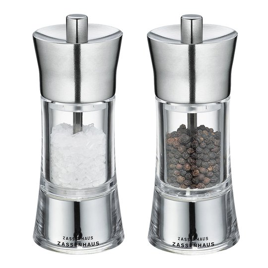 Zassenhaus - Aachen Kvarnset Salt/Peppar 14 cm Akryl Rostfri