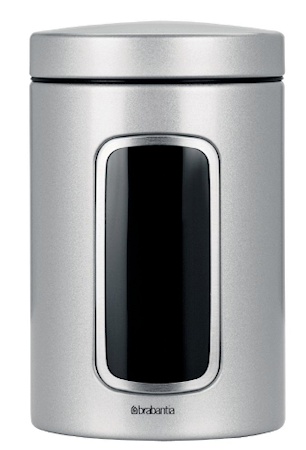 Förvaringsburk med fönster 1.4 Ltr Metallic Grey