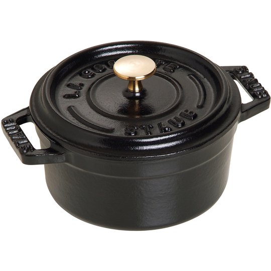 Staub La Cocotte Rund Gryta Svart 10 cm 0,25 l