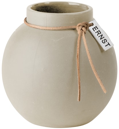 Rund Vas Stengods 10 cm - Natur