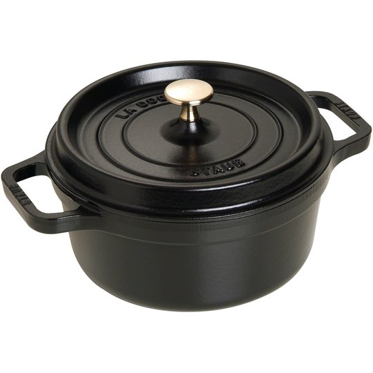 Staub Rund Gryta 22 cm 2,6 liter Svart