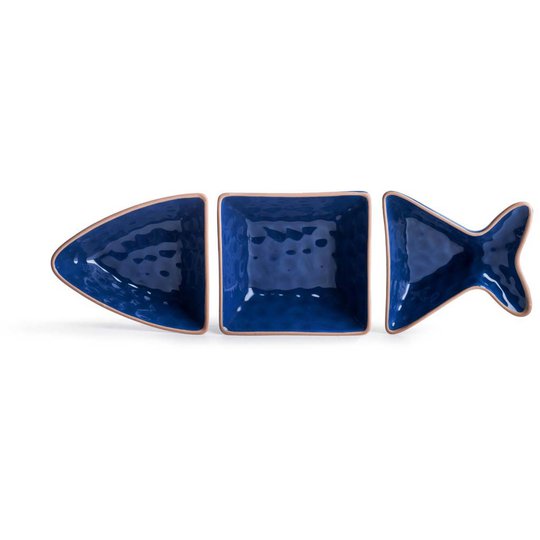 Sagaform Fish Servingsskål 3 delar Blå