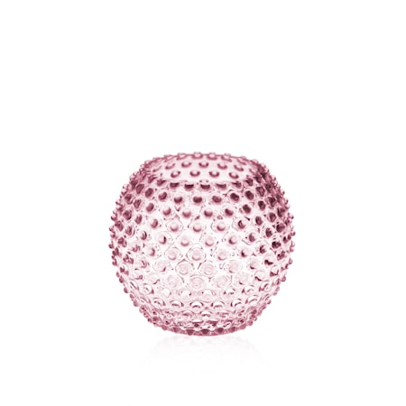 Hobnail Globe Vas 18 cm Rosa