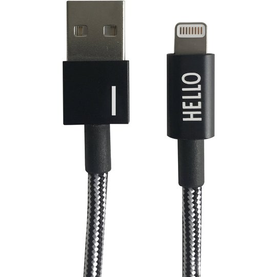 Design Letters Lightning kabel Svart 1 Meter, I