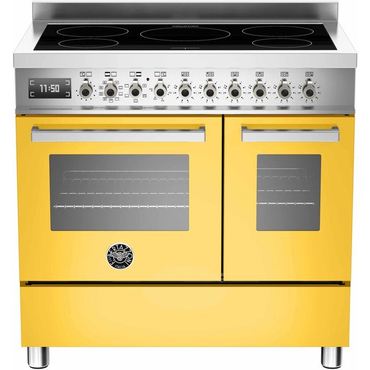 Bertazzoni PRO905 Induktionsspis 90 cm, 2 ugnar, 5 zoner, Gul