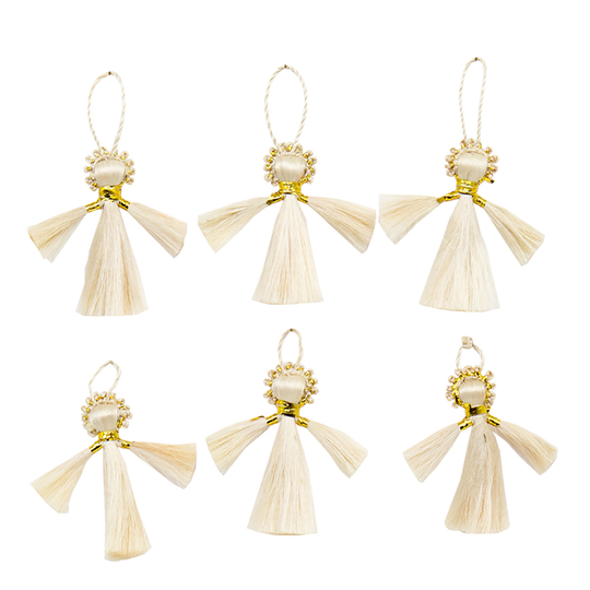 Afroart - Jutepynt Änglar 7 cm 6-pack