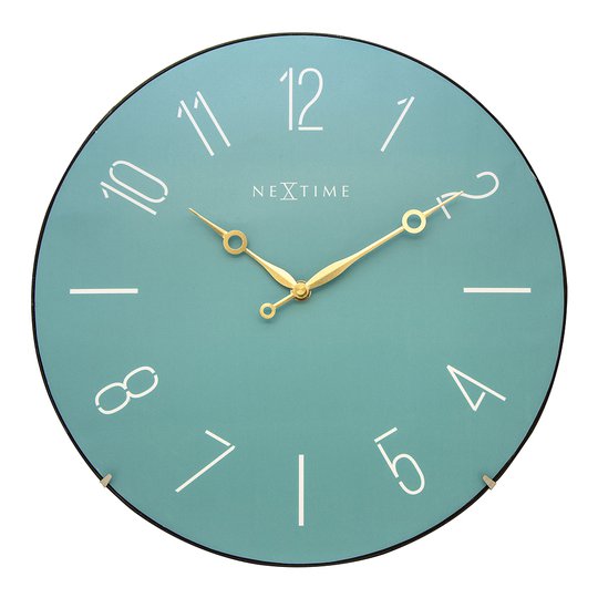 NeXtime - Trendy Dome Väggklocka 35 cm Turkos