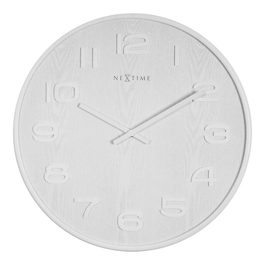 NeXtime - Wood Väggklocka 53 cm Vit