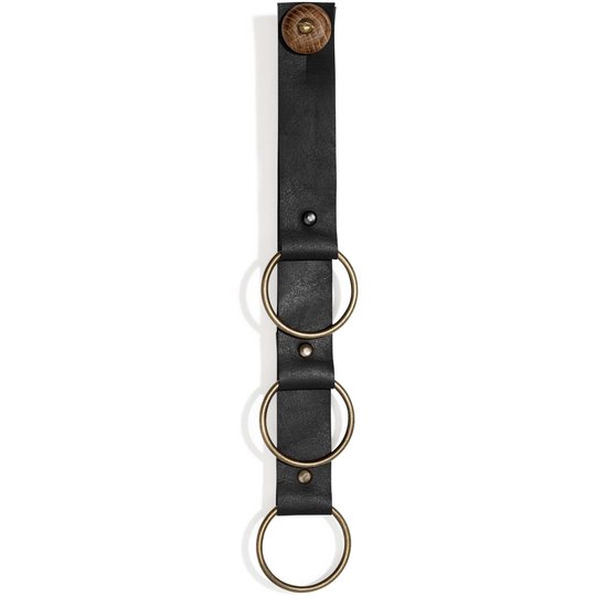 Top Drawer Handduskhängare GOSFORD i läder, Black