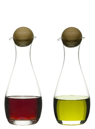 Oval Oak Olja/vinägerflaskor Ekkork 2-pack