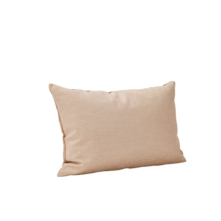 Pude m/fyld, velour/polyester, sand