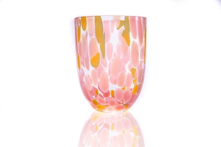 Big Confetti Dricksglas Rosa / Yellow