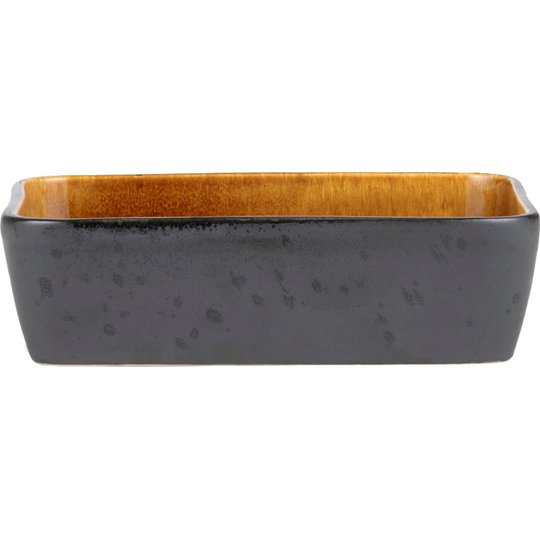 Bitz Fat rekt. 30x17cm svart/amber