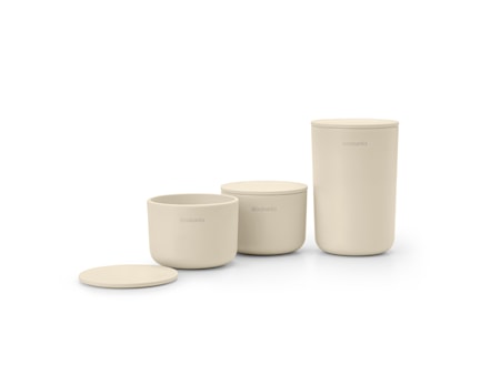ReNew Förvaringsburkar Set om 3 Beige