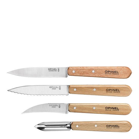 Opinel - Essentials Knivset 4-pack Bokträ