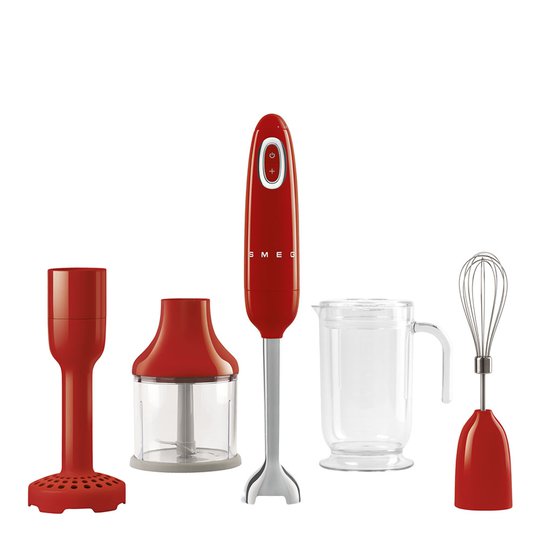Smeg - 50's Style Stavmixer + tillbehör Röd