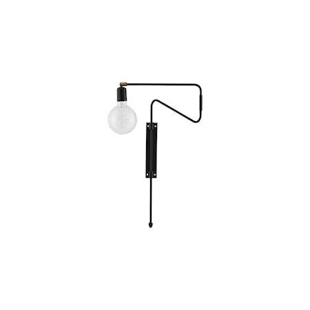 Vägglampa Swing 35cm Svart