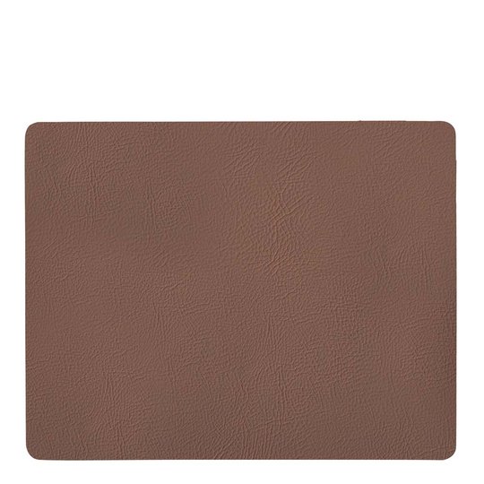 Aida - Quadro Bordstabeltt Återvunnet Läder 43x35 cm Brun