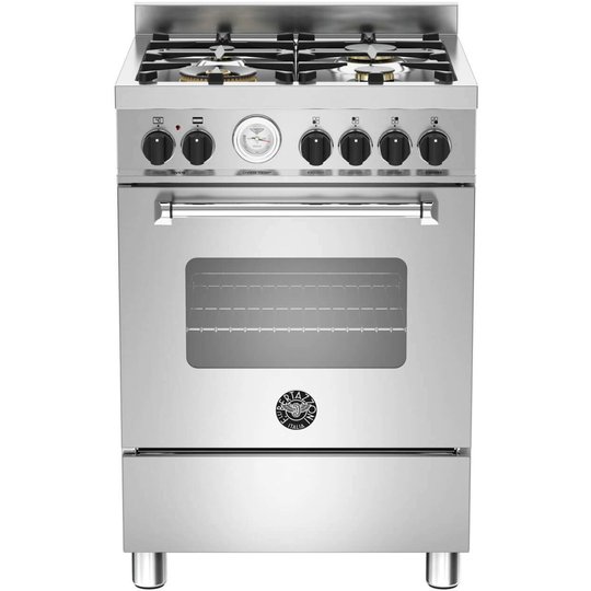 Bertazzoni MAS60 Gasspis med elektrisk ugn 60 cm, 1 ugn, 4 zoner modell, XT, Rostfri
